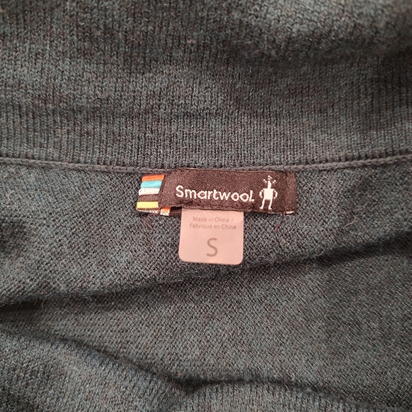 Smartwool Edgewood Merino Wool Poncho Cozy Teal Cowl Neck Sweater Dolman… - Picture 4 of 9